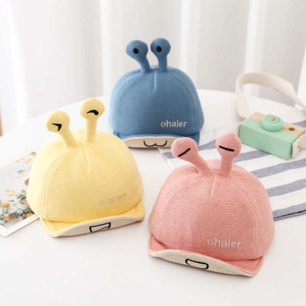 

baby hat spring and autumn thin cute super boy cap short brim girl sun winter, Yellow