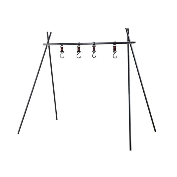 

outdoor pads lightweight folding camping shelf aluminum alloy clothes storage hanger cookware eequipment hanging triangle rack