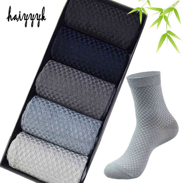 

bamboo fiber classic deodorant business brand crew men casual compression socks 5pairs / lot, Black