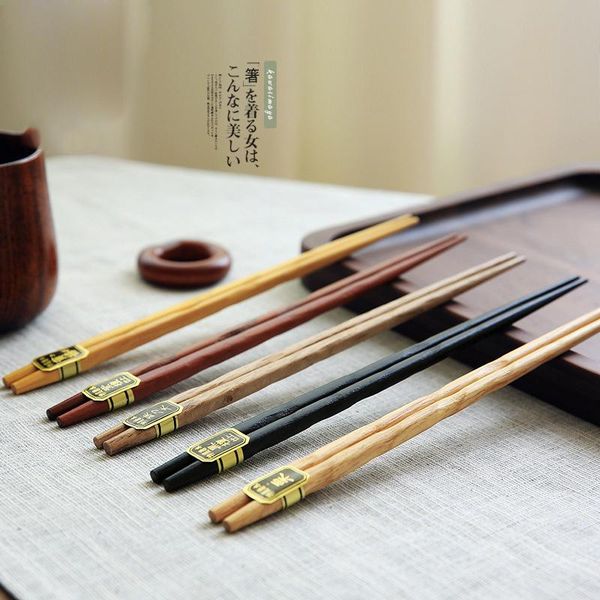

chopsticks 5-pairs japanese style wooden tableware sets sushi