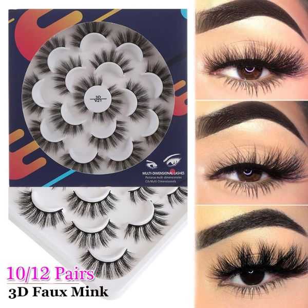 

false eyelashes 3d faux mink imported silk fiber natural long wispies little dramatic eye makeup tools mixed styles