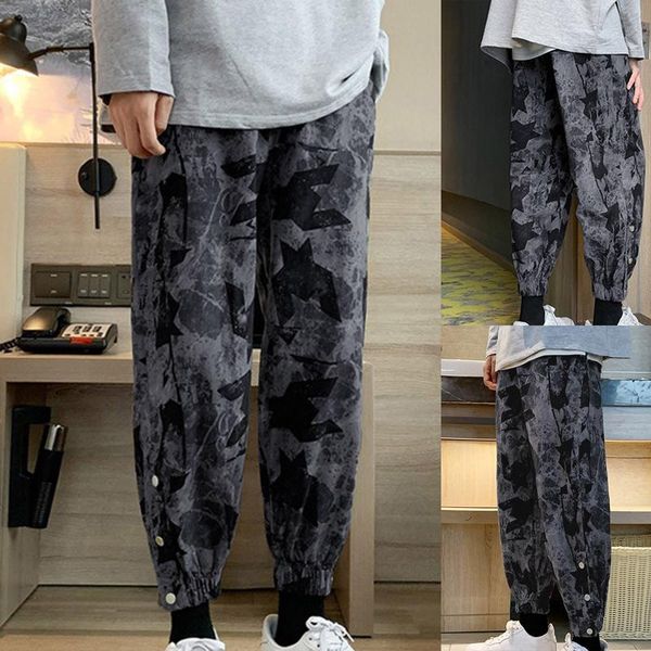 

men's pants men's sport cargo fashion casual youth loose harun sports trousers outdoor running pencil pant pantalones, Black