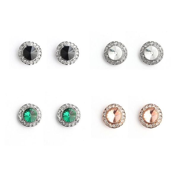

stud 4 color classic shiny crystal beads earring for women fashion earrings decorations jewelry accessories, Golden;silver