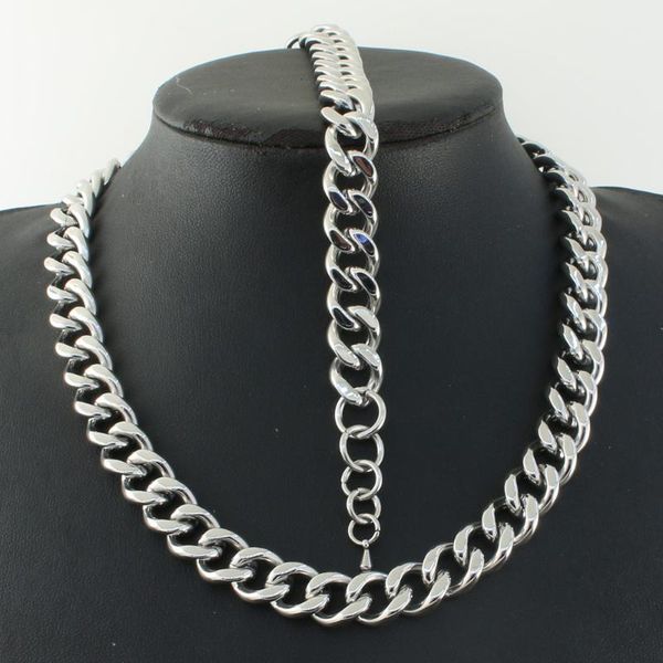 

earrings & necklace wholesale stainless steel jewelry chain 45cm and bracelet sets gift bijoux femmes joyas mujer store sfhzaodi, Silver