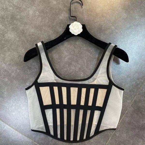 

2021 new spring arrival mesh-tank 4joj, White