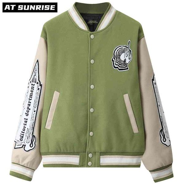 Hip Hop Baseball Jacken Männer Streetwear Cargo Jacke Winter Lose Beiläufige Baumwolle Mäntel Übergroße Harajuku Tops Wolle Polyester 210811