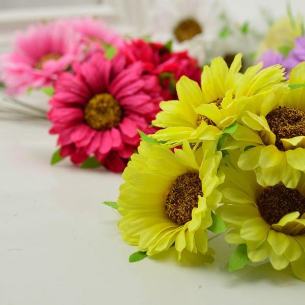 

6pcs handmade gerbera fashion home garden bride diy wreath material wedding banquet decoration artificial flower scisso qylvrq