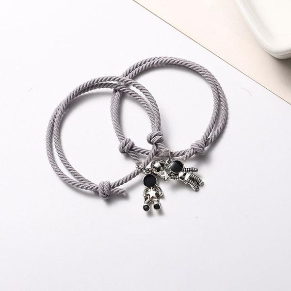 

charm bracelets spaceman couple hand strap bracelet friend multi-color fashion and simple gift for friends 2021, Golden;silver