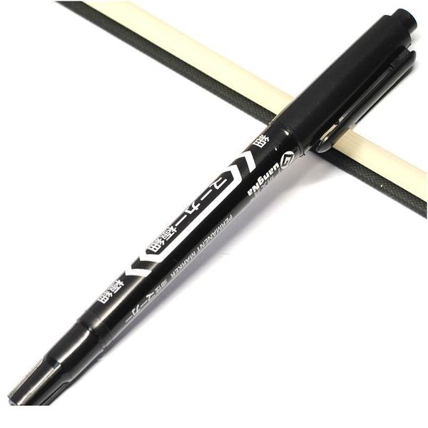 

5pcs/lot wholesale twin tip permanent marker pen fine point waterproof ink thin nib crude nib black ink 0.5mm-2mm fi qyleno