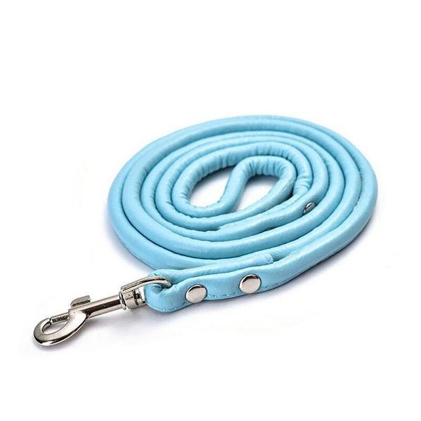 

5 colors pet lead leash for dogs cats red green rose pu leather walking dog leashes dog harness supplies