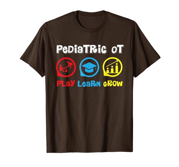

pediatric ot therapy t-shirt gift for therapist, White;black