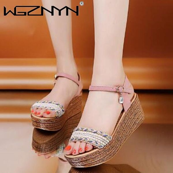 

sandals 35-39 size summer women shoe 5cm heel height open toe peep-toe anti-skidding platform students shoes 2021, Black