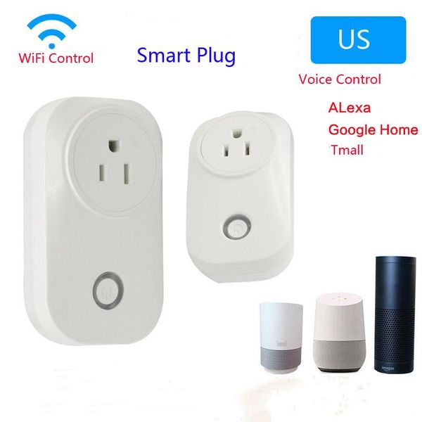 

smart power plugs tuya wifi socket us plug adapter home wall remote voice control work with alexa google