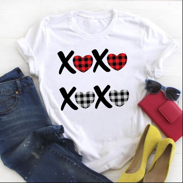 

women love plaid lover cute fashion valentine print summer female tshirt womens t tee ladies shirt clothes graphic t shirt, White