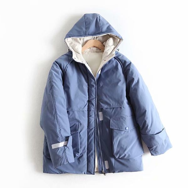 

women's down & parkas 2021 winter cotton padded long hooded parka thick loose -30 jacket women large size coat female, Black