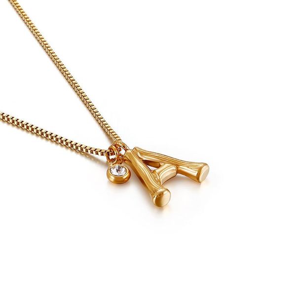 

chains jewelry 26 letter gold pendant stainless steel necklace ins fashion, Silver