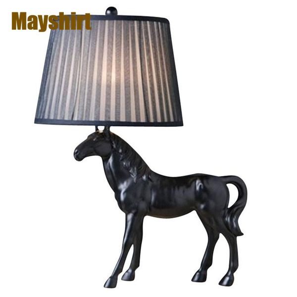

table lamps modern resin black horse lamp for bedroom home decor living room bedside luxury holiday gift art deco light fixture