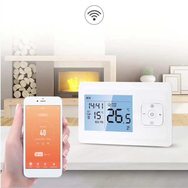 

smart home control thermostat 110-230v ac wireless wifi wall mounted boiler temperature controller programmable floor heating