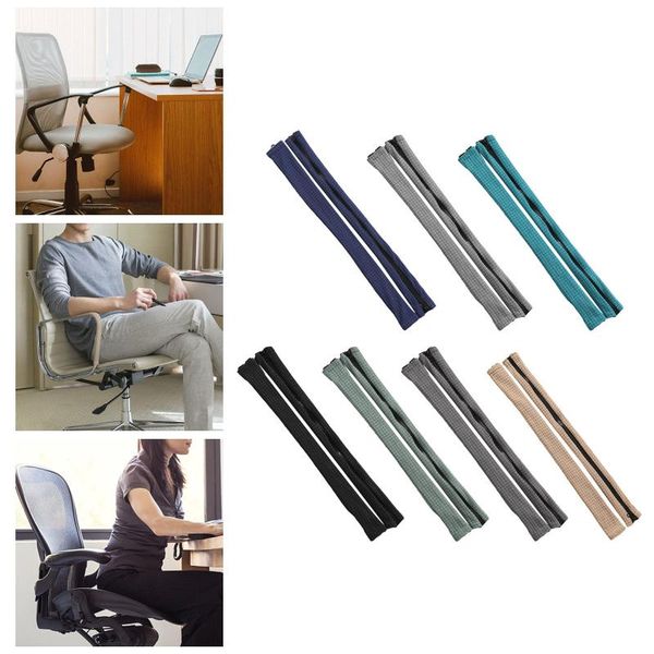 

chair covers 2pcs armrest zipper removable machine washable solid color protector for rotating
