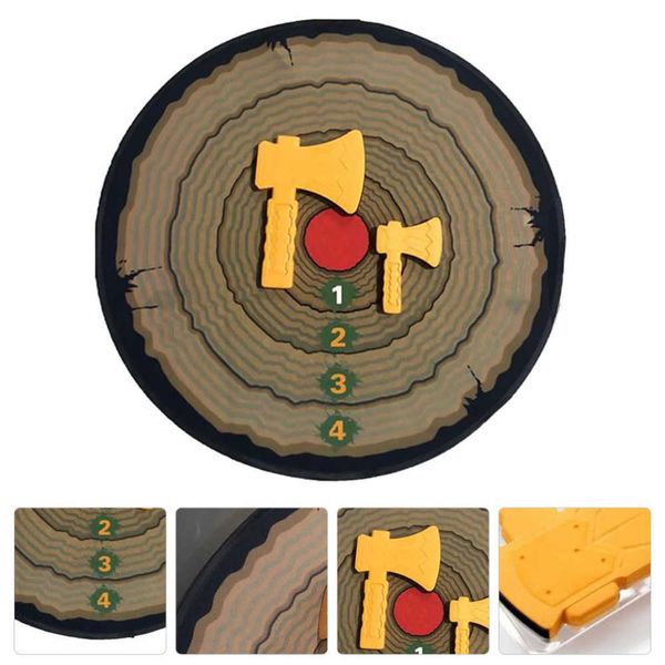 

1 set throwing axe dart toy magnetic board kids plate