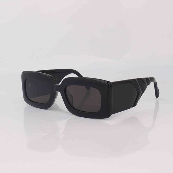 

black acetate rectangular sunglass women's fashion chunky sunglass for men wide templts0z, White;black