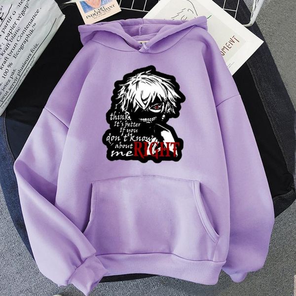 

women's hoodies & sweatshirts kaneki ken japanese anime hoodie gothic print tokyo ghoul chic harajuku loose sweatshirt manga streetwear, Black
