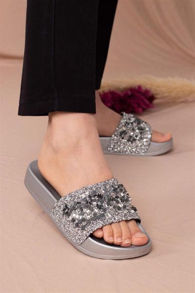 

slippers women's gray stone, Black