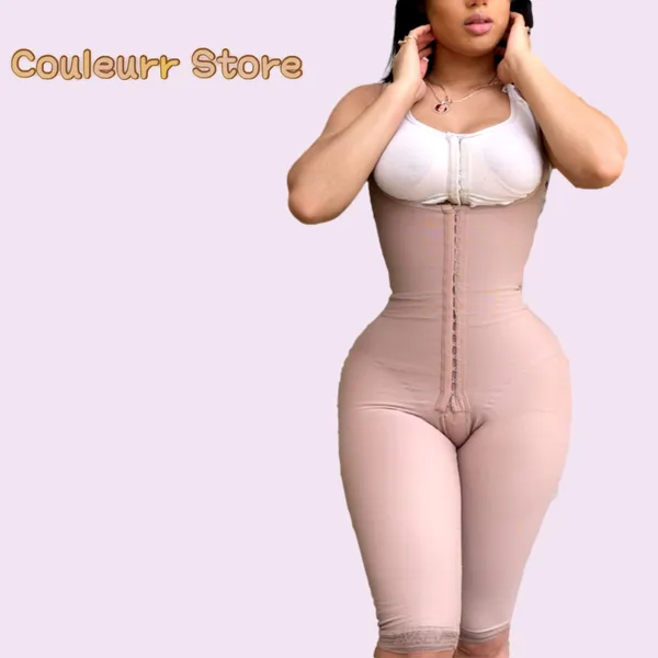 

women's shapers cinta modeladora feminina women body shaper binders knee high compression girdle for postpartum use slimming sheath fla, Black;white