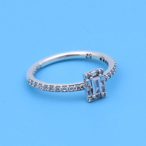 

cluster rings original 925 sterling silver ring luminous sparkling shards for women wedding engagement party jewelry, Golden;silver