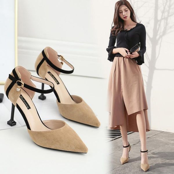 

dress shoes fashion women sandals 6cm/8cm high heels black/apricot spring/summer female casual lady woman footwear