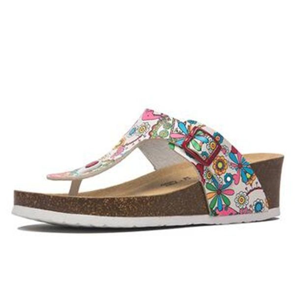 

slippers summer fashion women wedge cork flip flops 2022 beach outside slides non-slipe trifle platform med heel shoes 35-40, Black