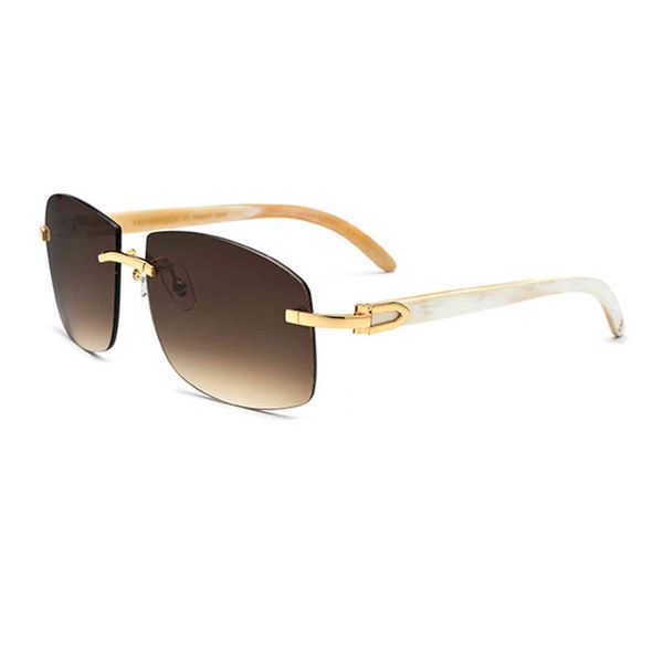 

factory outlet new rimless man brown/black frame uv400 driving eyeglasses come with box, White;black