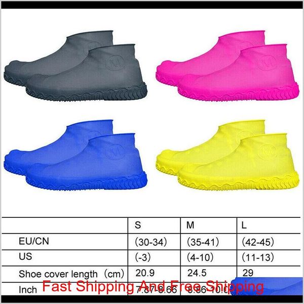 

1 pair reusable latex waterproof rain shoe covers slip-resistant rubber rain boots motorcycle bike overshoe qyllyx sports2010