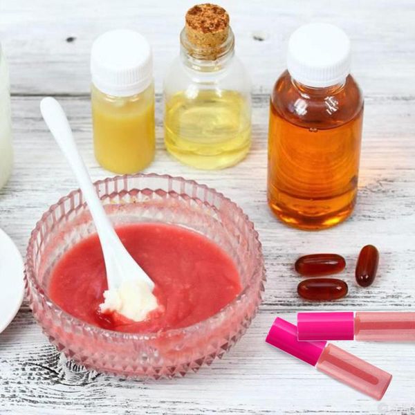 

storage bottles & jars 100 pcs lip gloss bottle brillant container diy accessories with cover for ladies girls (rosy)