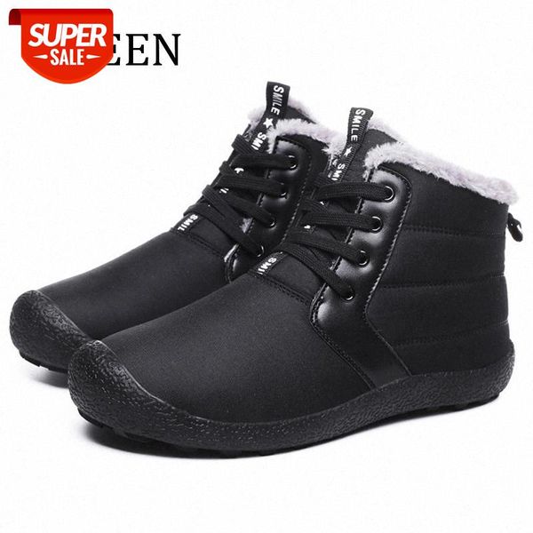

yween wholesale men boots winter men shoes warm fur snow boots plush inside anti skid bottom waterproof black #5h09