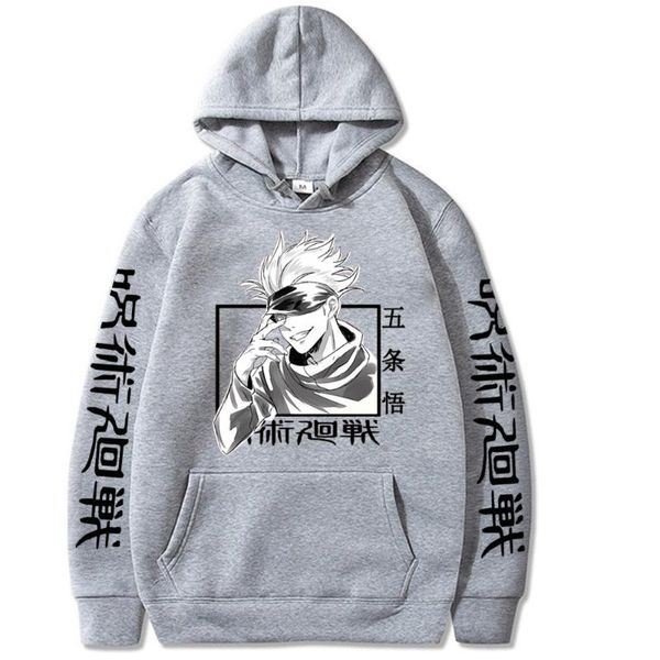 

men's hoodies & sweatshirts anime jujutsu kaisen hoodie fashion hip hop pullovers men women loose long sleeves autumn winter clo, Black