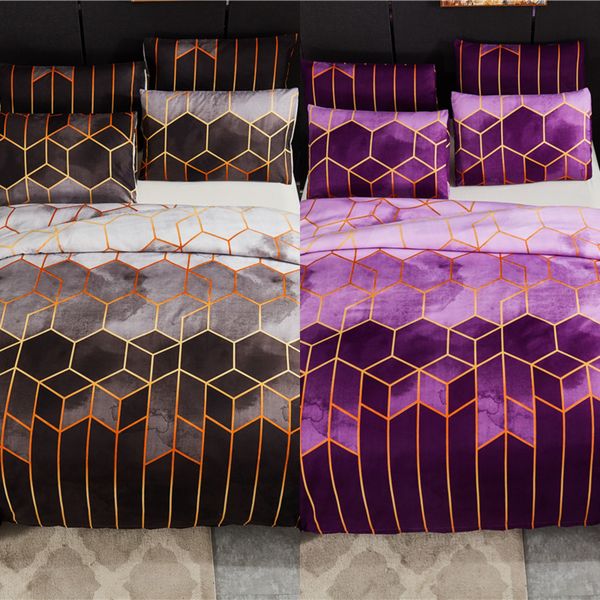 

claroom geometric duvet cover comforter bedding  king bed linens (no sheet) cv01# c0223