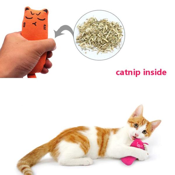 

cat toys rustle sound catnip toy cats products for pets cute kitten teeth grinding plush thumb pillow pet accessories