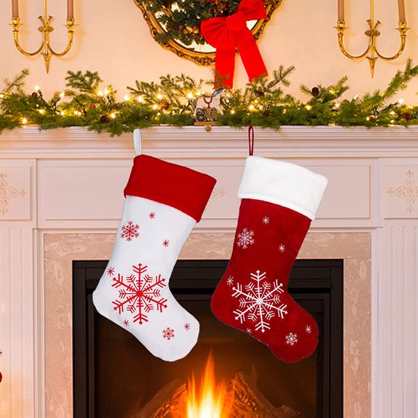 

snow christmas stockings large size stocking gifts decoration for xmas party collectable