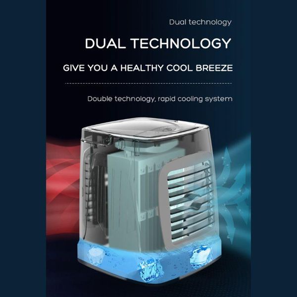 

mini portable spray air conditioner usb chargeable conditioning humidifier fan p9yd
