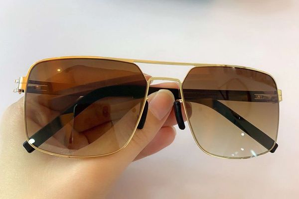 

t8607 square sunglasses gold brown gradient gafa de sol cool men fashion sunglasses shades uv400 new with box, White;black