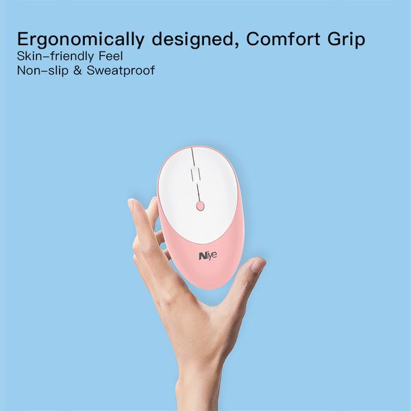 

noiseless 2.4g wireless mouse rechargeable portable ergonomic mini mute mouse silent computer mice for office lapdeskpc