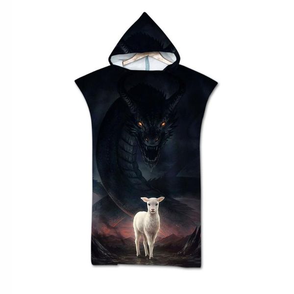 

towel hooded beach animal microfiber swimming cloak surfing men's and women's beachwear bathrobes
