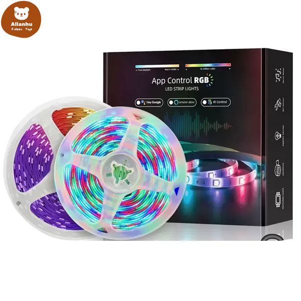 LED Strip Lights Decoração Ultra Longa RGB 2835 Color Mudança de Luz Tiras Remoto para Quarto Cozinha Casa Decoração 591W