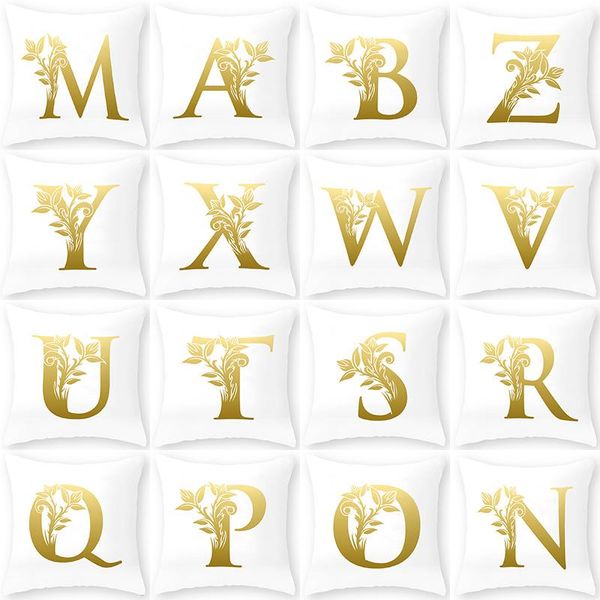 

cushion/decorative pillow simple plants english letter alphabet cushion cover polyester throw pillowcase 45*45 sofa home decorative covers 4