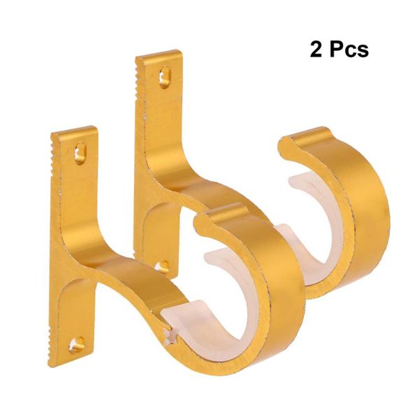 

shower curtains 2pcs curtain rod aluminium alloy thick single bracket mounting bracket(golden)