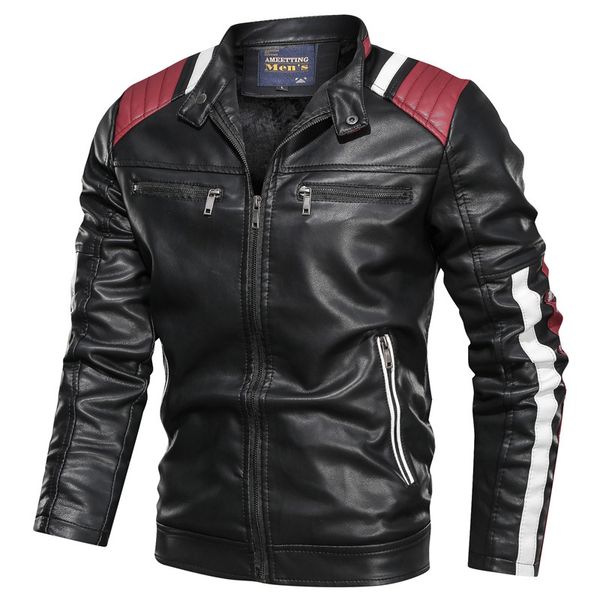 Giacca di pelle da uomo inverno autunno giacca da motocicletta per motociclette casual giacca da motocicletta giacca in pelle di qualità magro 4xl