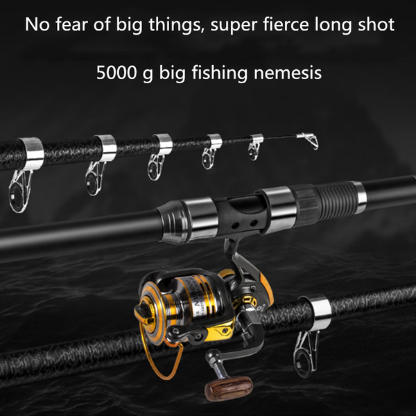 

new portable rotating fishing rod 2.1-3.6m fishing rod travel carbon fiber gear
