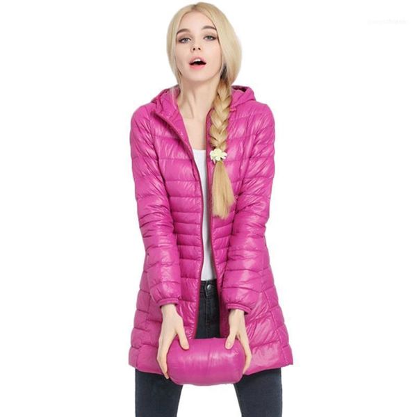 

women's down & parkas winter jacket woman's outerwear slim hooded woman warm coat women ultra light jackets white duck parkas1, Black