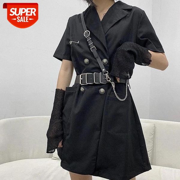 

womens dresses new arrival 2020 little black dress club outfits designer clothes streetwear women with belt knee-length #rx36, Black;gray